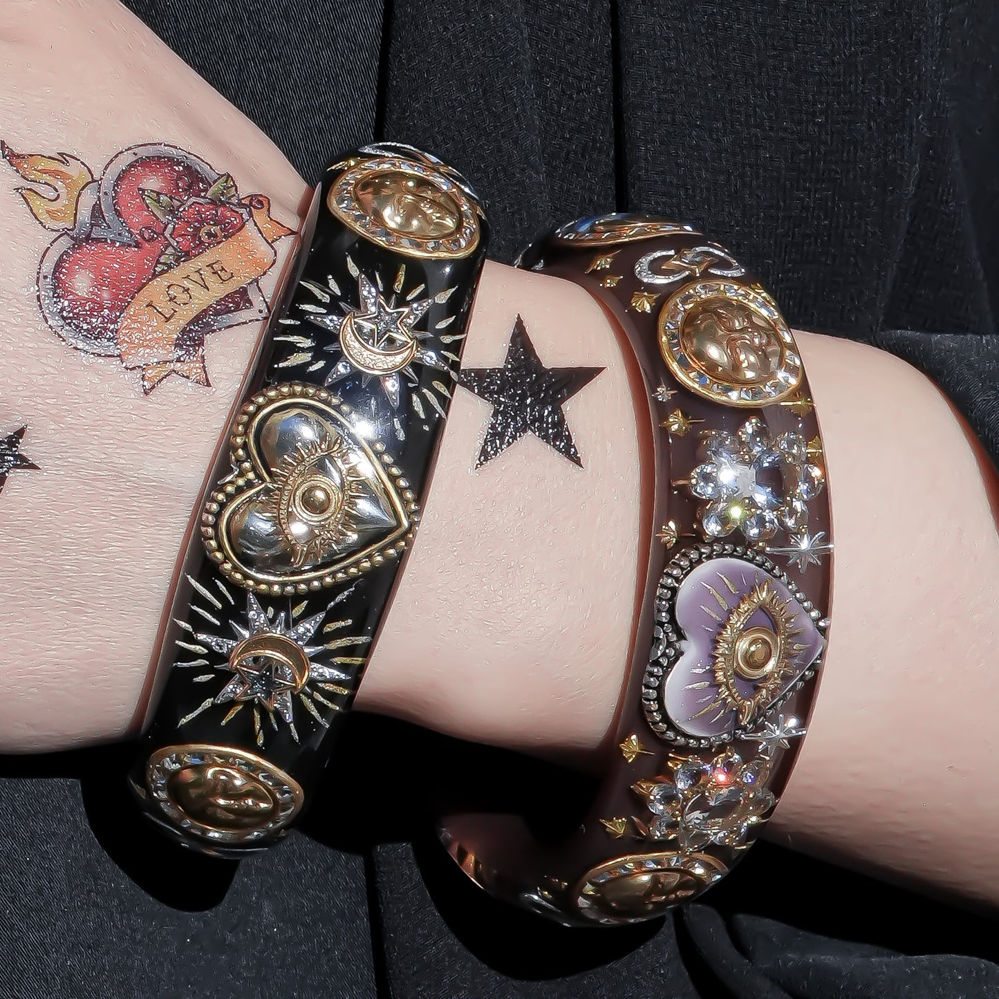 Mystic Eye Heart Bracelet - Brown