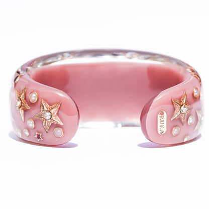 Cupid’s Heart Bracelet – Smoky Pink × Deep Red