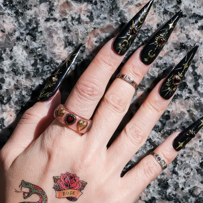 Sacred Contrast Heart Ring – Smoky Pink /  #11