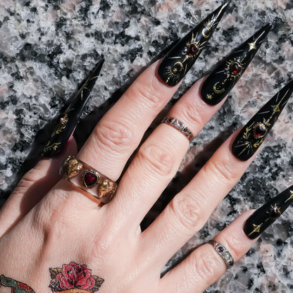 Sacred Contrast Heart Ring – Smoky Brown / #11 #13