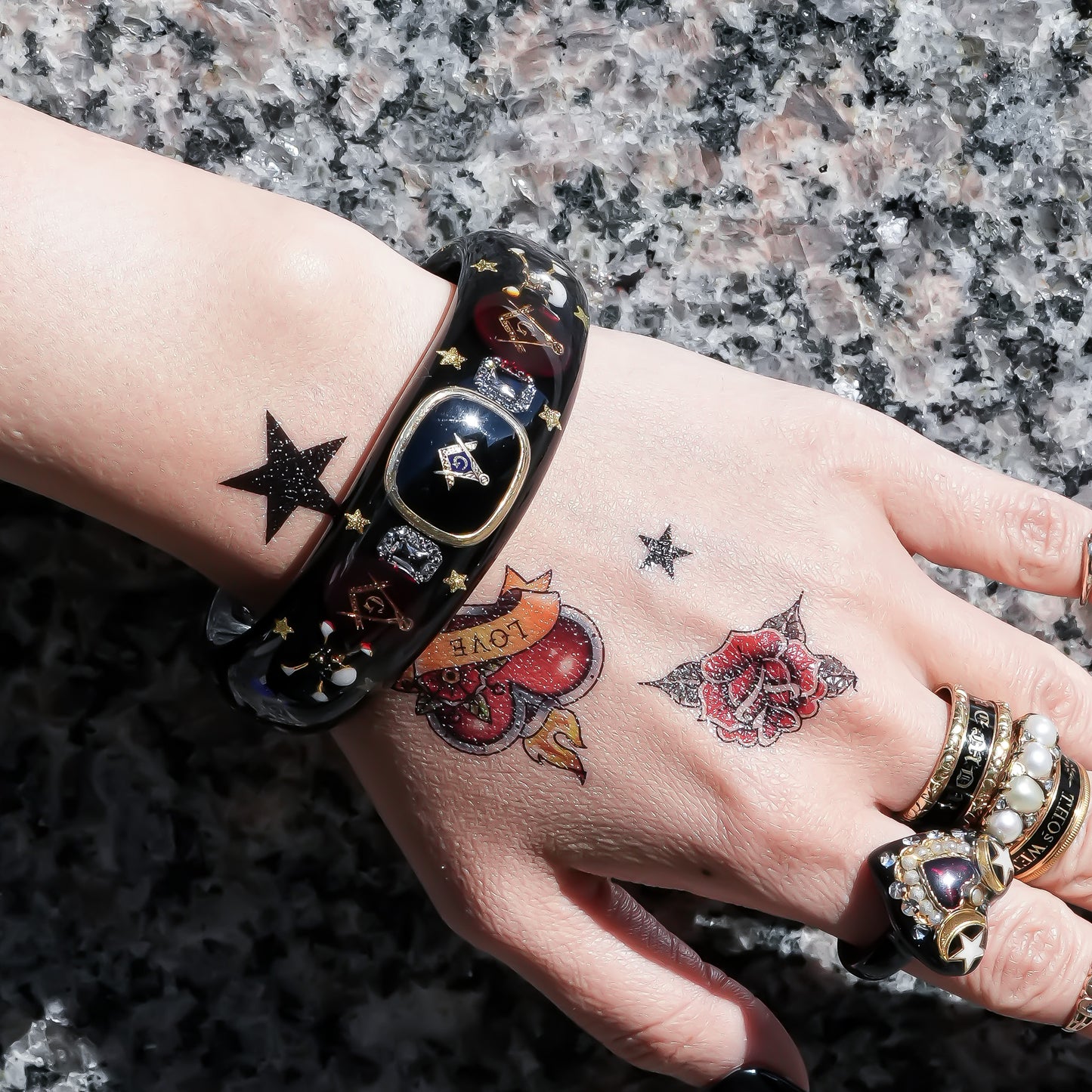 Masonic Midnight Relic Bracelet - Black