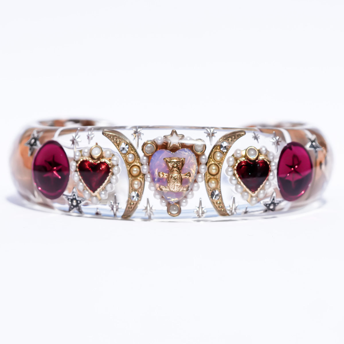 Little Bear’s Treasure Bracelet – Clear × Magenta Pink