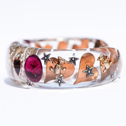Little Bear’s Treasure Bracelet – Clear × Magenta Pink