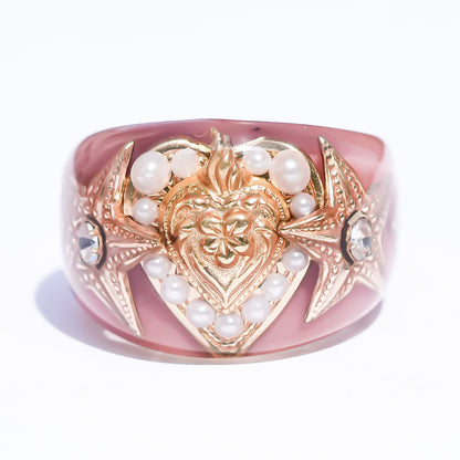 Heart of the Stars Ring – Smoky Pink × Gold /#12
