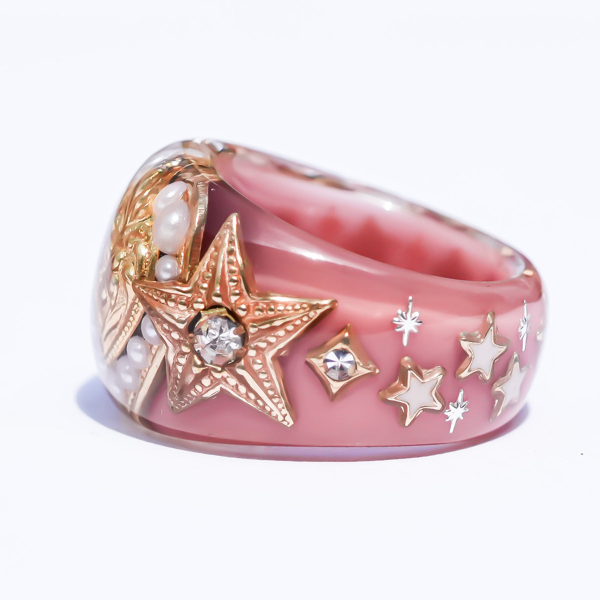 Heart of the Stars Ring – Smoky Pink × Gold /#12