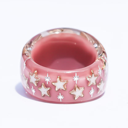 Heart of the Stars Ring – Smoky Pink × Gold /#12