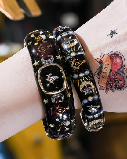 Masonic Midnight Relic Bracelet - Black
