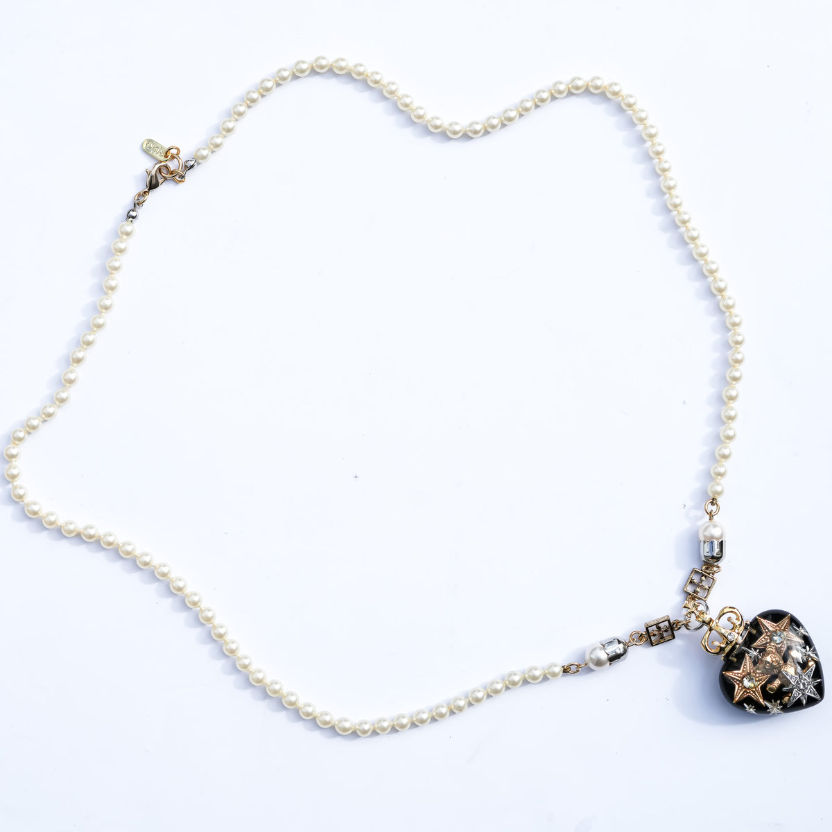 Midnight Bear Heart Necklace