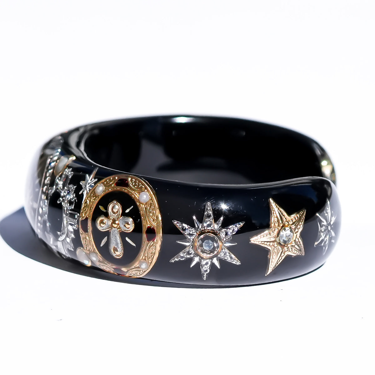 Nocturnal Eye Cross Bracelet - Black × Black