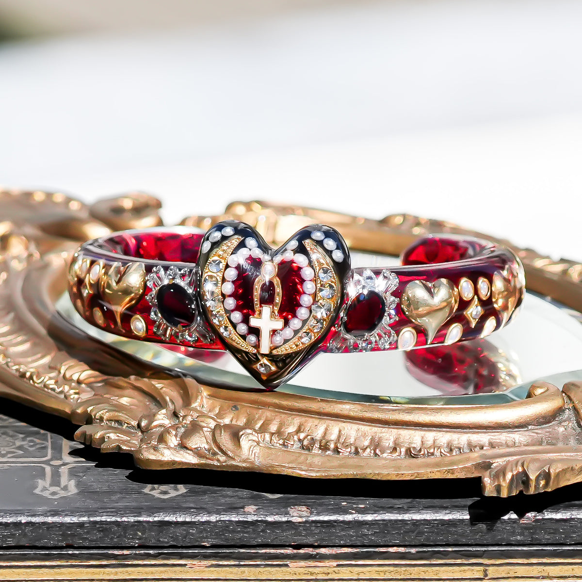 The Secret of My Heart Bracelet - Red × Black