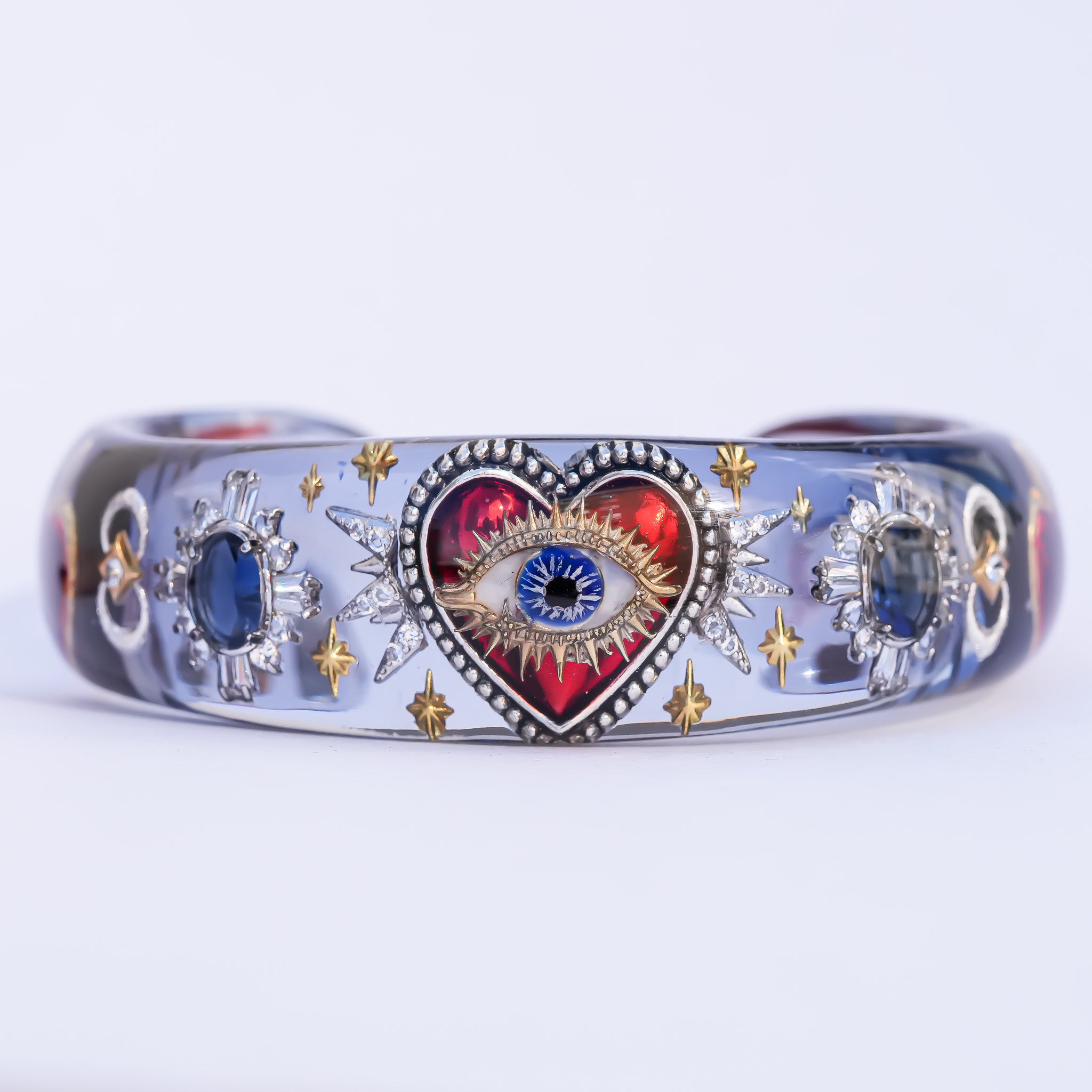 Mystic Eye Heart Bracelet - blue gray – RUKA