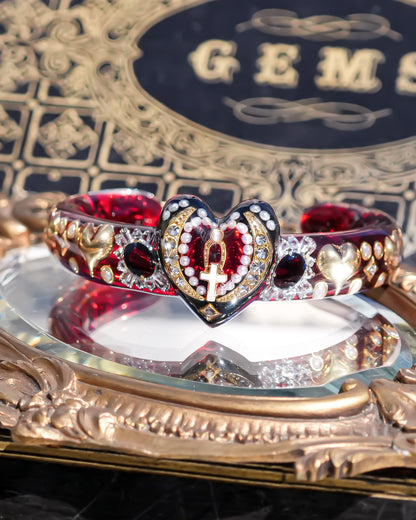 The Secret of My Heart Bracelet - Red × Black