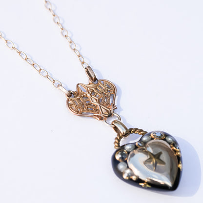 HEART NECKLACE / GOLD / BLACK / STAR