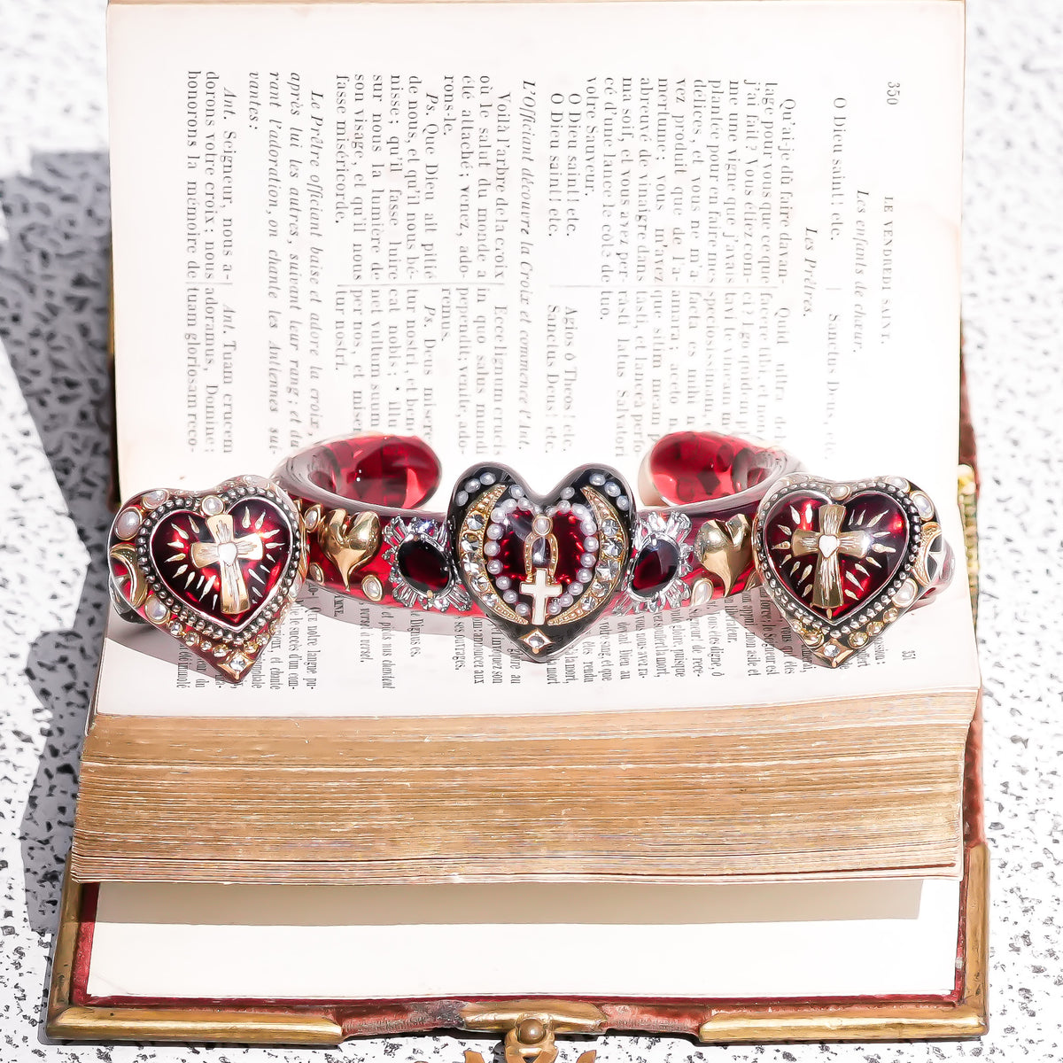 The Secret of My Heart Bracelet - Red × Black