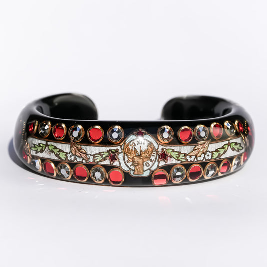 B.P.O.E. Vintage Emblem Bracelet − black