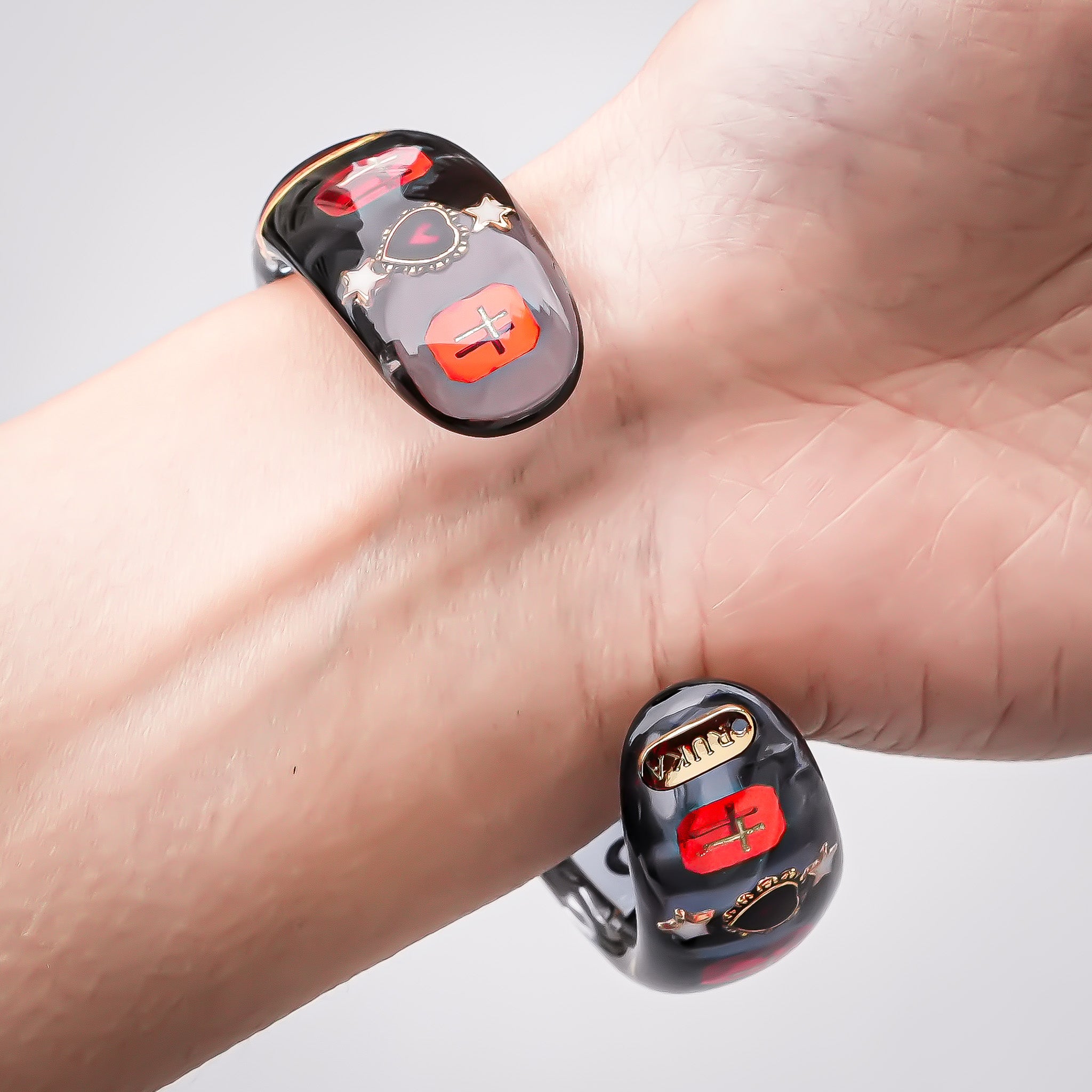 Mystic Eye Heart Bracelet - blue gray – RUKA