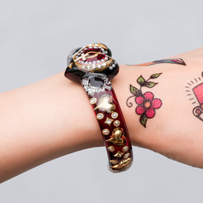 The Secret of My Heart Bracelet - Red × Black