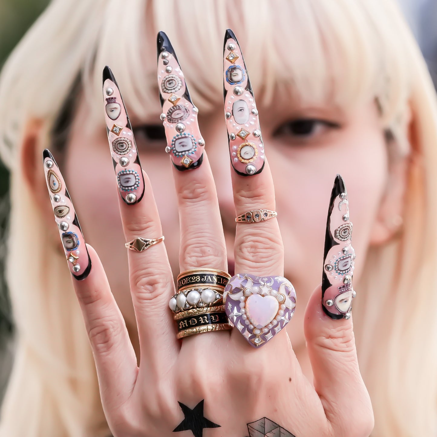 Starlight Opal Dream Ring – Smoky Purple / #10