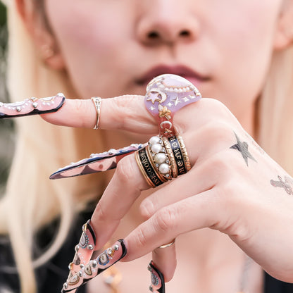 Starlight Opal Dream Ring – Smoky Purple / #10