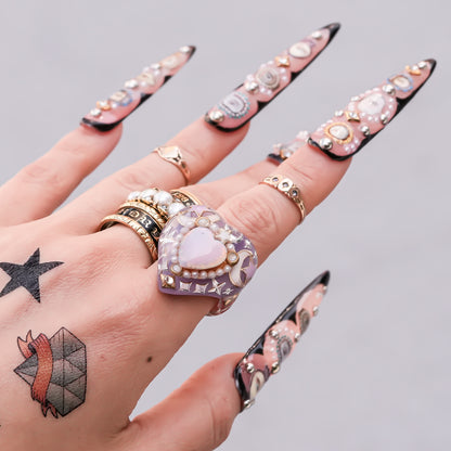 Starlight Opal Dream Ring – Smoky Purple / #10