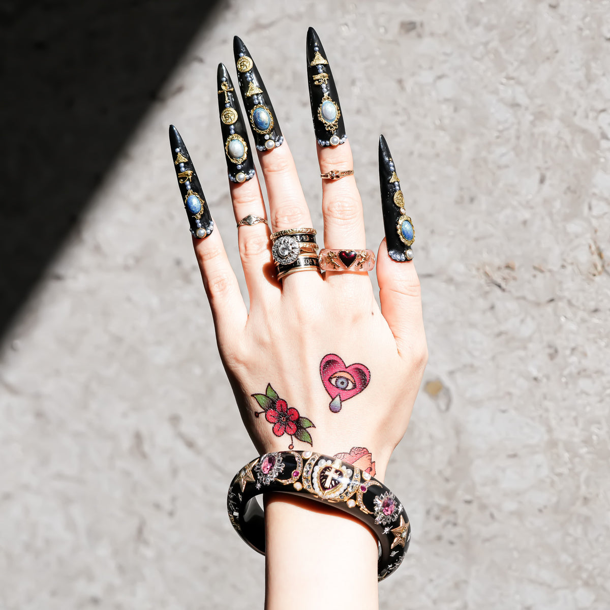 The Cupid’s Royal Heart Ring - Smoky Pink × Gold  / #11 #12 #14