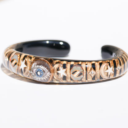 EYE BRACELET / MOON STAR / BLACK GOLD