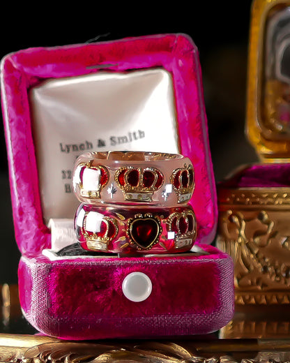 The Cupid’s Royal Heart Ring - Smoky Pink × Gold  / #11 #12 #14