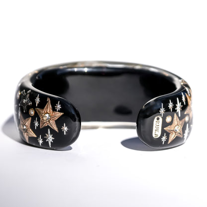The Starry Sweetheart Locket Bracelet - Black × Gold