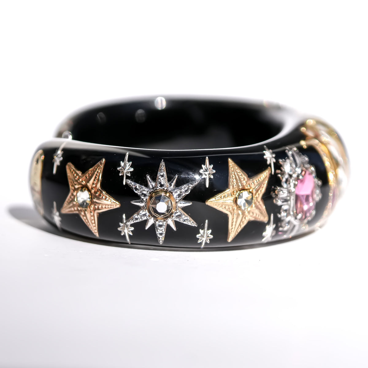 Bracciale Crimson Eye a cuore - Nero × Rosso × Oro