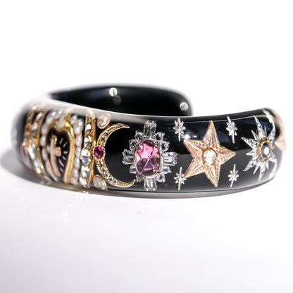Bracciale Crimson Eye a cuore - Nero × Rosso × Oro