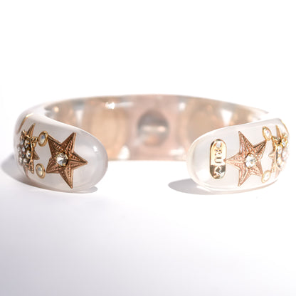 The Celestial Sun, Moon & Star Bracelet - Smoky White × Gold