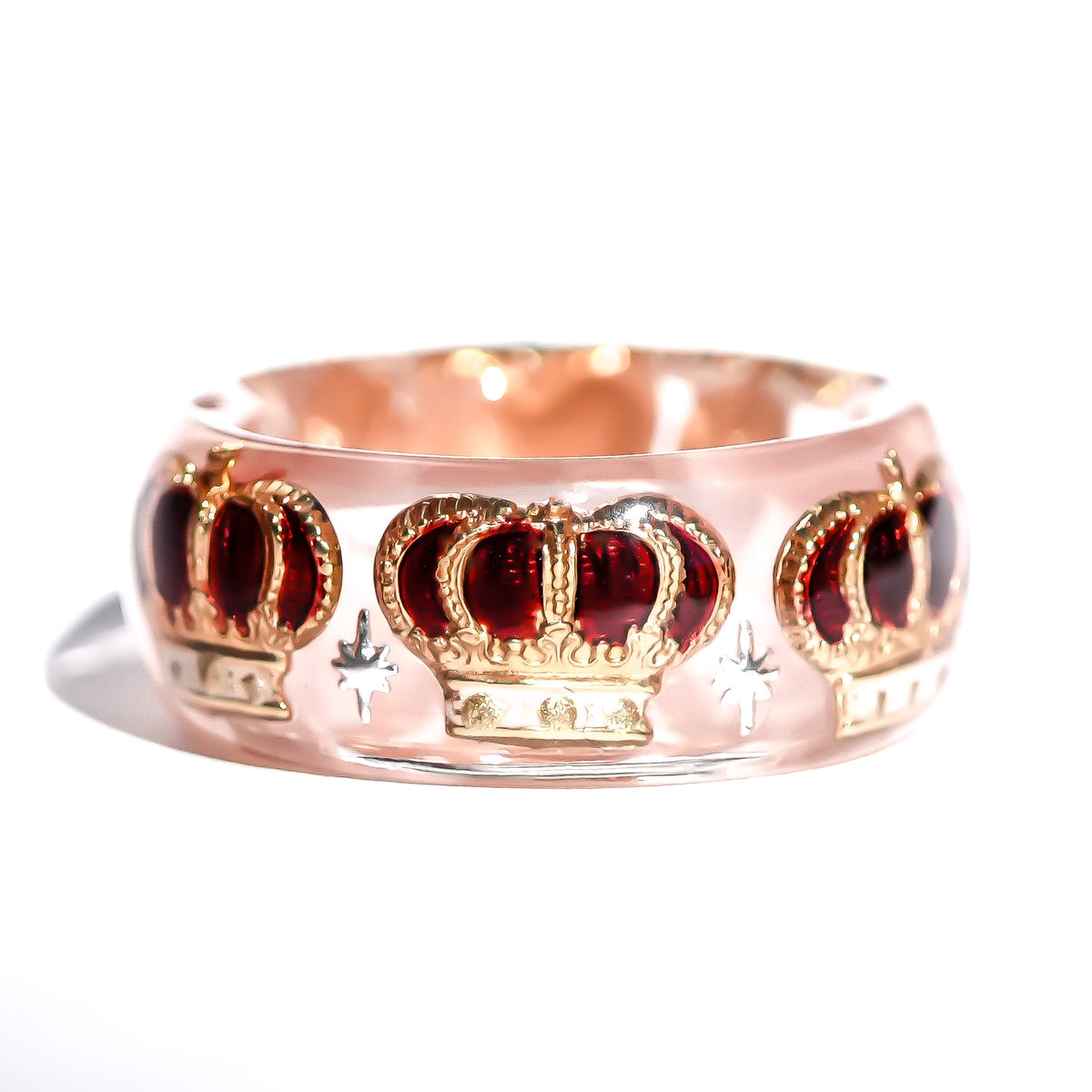 The Cupid’s Royal Heart Ring - Smoky Pink × Gold  / #11 #12 #14