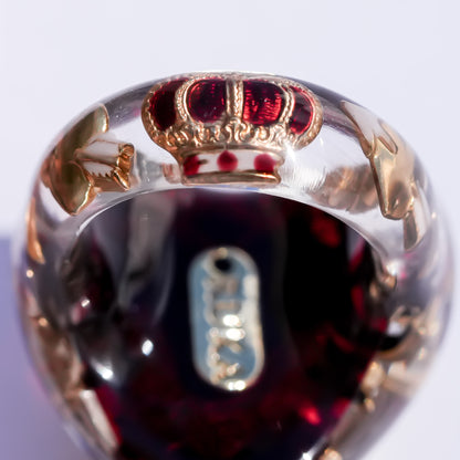 Mystic rainbow heart ring – Red / #10