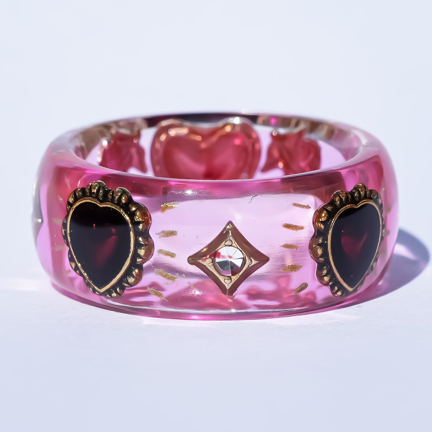 Cupid Heart Ring – Pink × Red Heart / #11 #12 #14