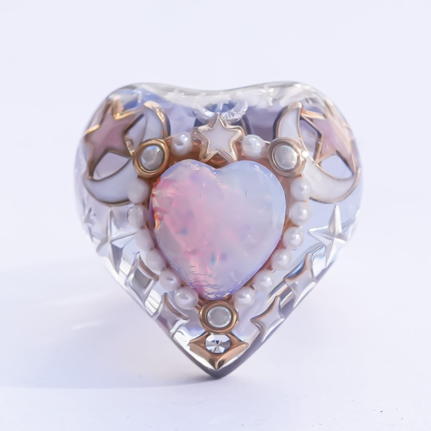 Starlight Opal Dream Ring – Smoky Gray / #10