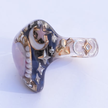 Starlight Opal Dream Ring – Smoky Gray / #10