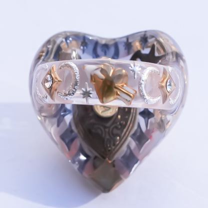 Starlight Opal Dream Ring – Smoky Gray / #10