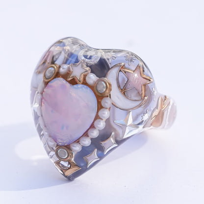 Starlight Opal Dream Ring – Smoky Gray / #10