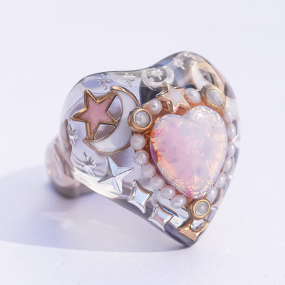 Starlight Opal Dream Ring – Smoky Gray / #10