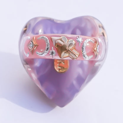 Starlight Opal Dream Ring – Smoky Purple / #10