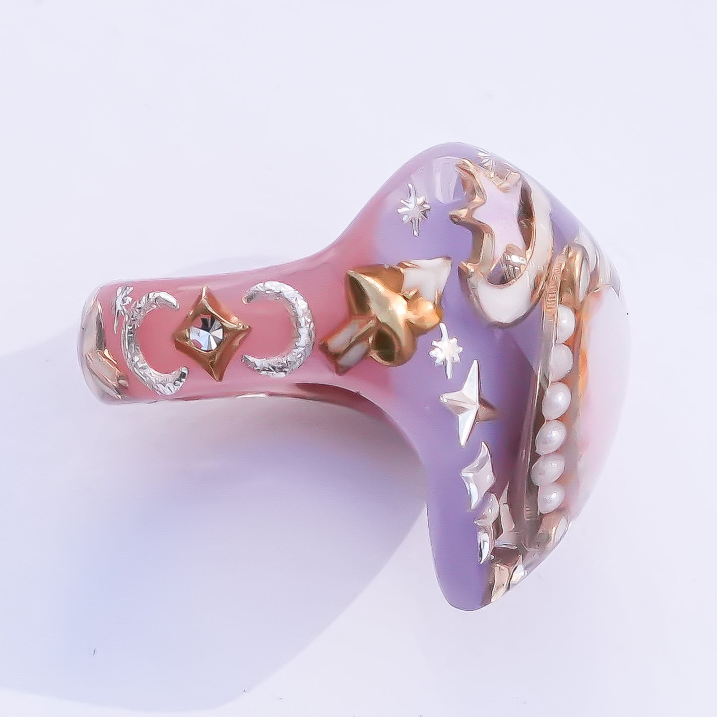 Starlight Opal Dream Ring – Smoky Purple / #10