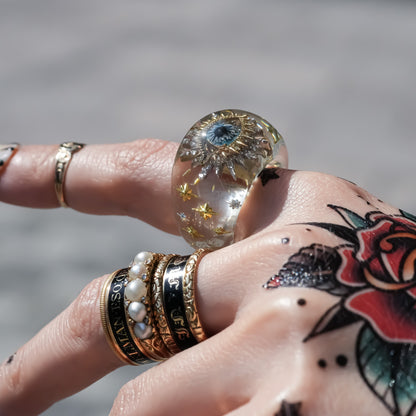 Starlit Guardian Eye Ring – Clear