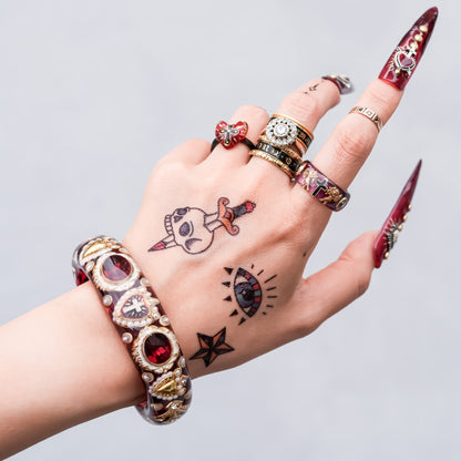 The Haunted Chapel Ring – Purple Cross & Cupid / #8 #11 #14 #18