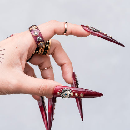 The Haunted Chapel Ring – Purple Cross & Cupid / #8 #11 #14 #18