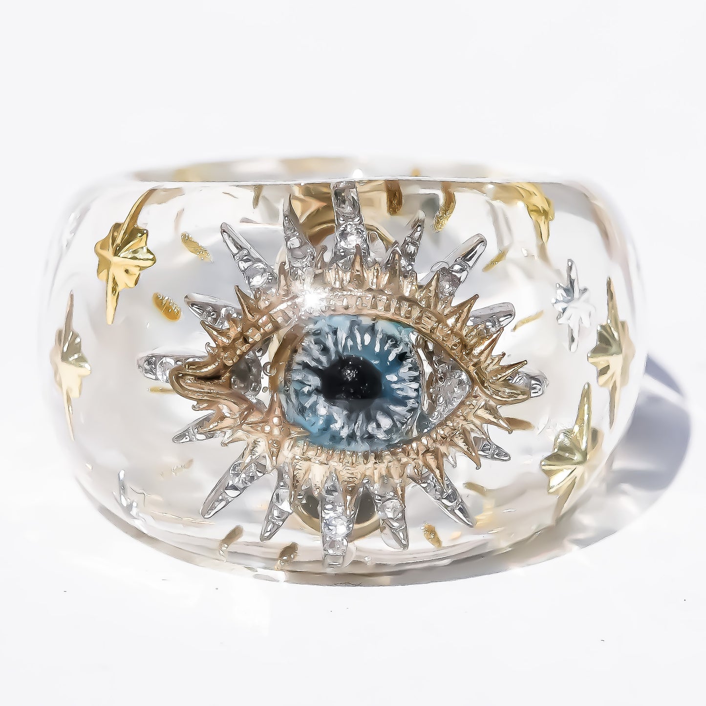 Starlit Guardian Eye Ring – Clear