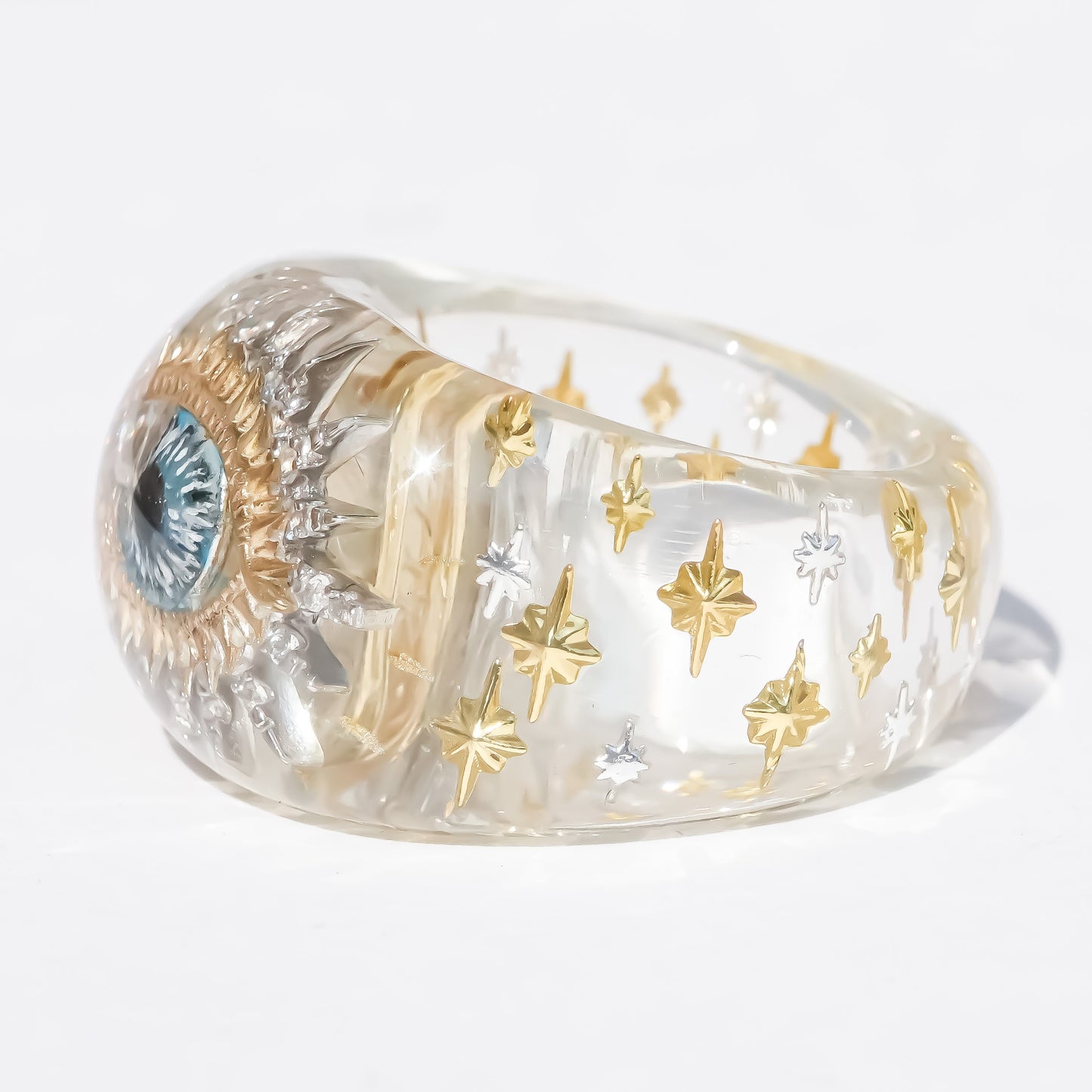 Starlit Guardian Eye Ring – Clear