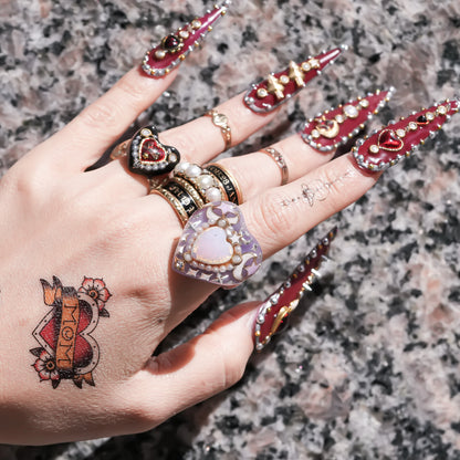 Starlight Opal Dream Ring – Smoky Purple / #10