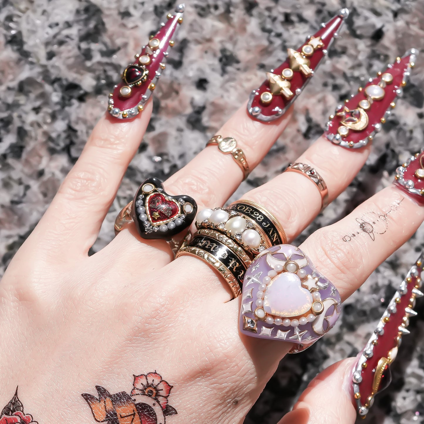 Starlight Opal Dream Ring – Smoky Purple / #10