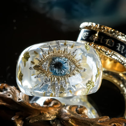 Starlit Guardian Eye Ring – Clear