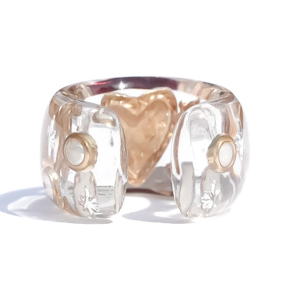 ANGEL EARCUFF / HEART / CLEAR / RED
